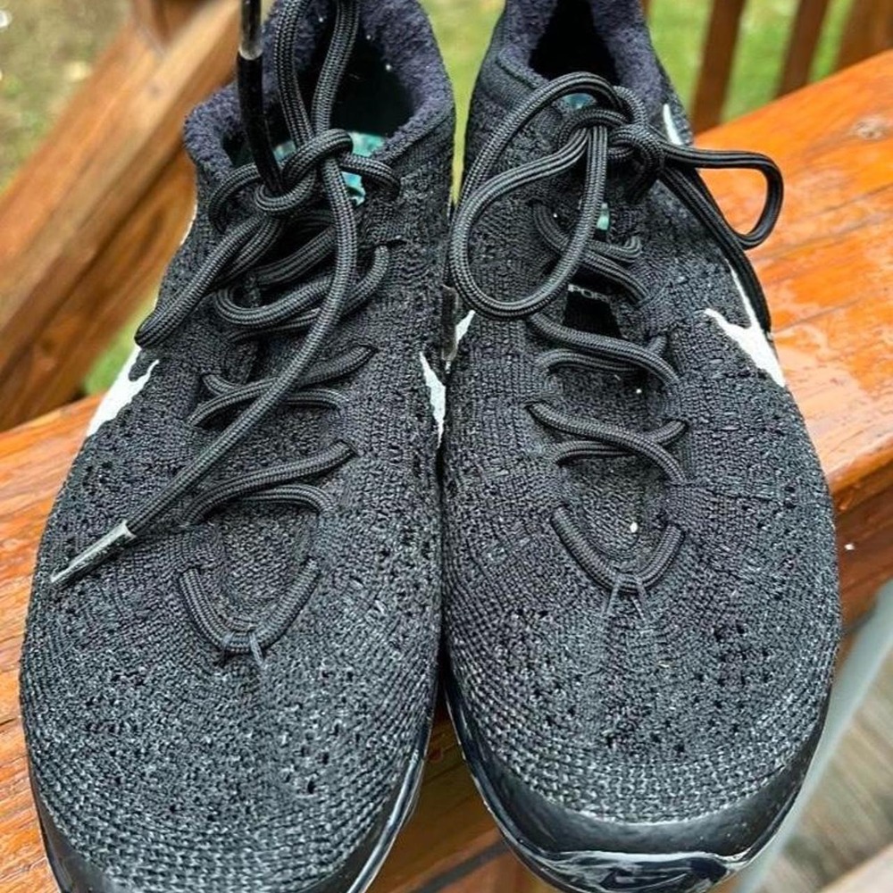 Nike Womens 6 Vapor Max 2023 Flyknit Black Sail Running Shoes